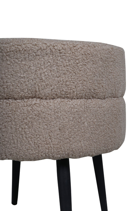 Pot Pouf - beige/Polyester - Teddy - Ottomane / Poufs - ALVAHOME