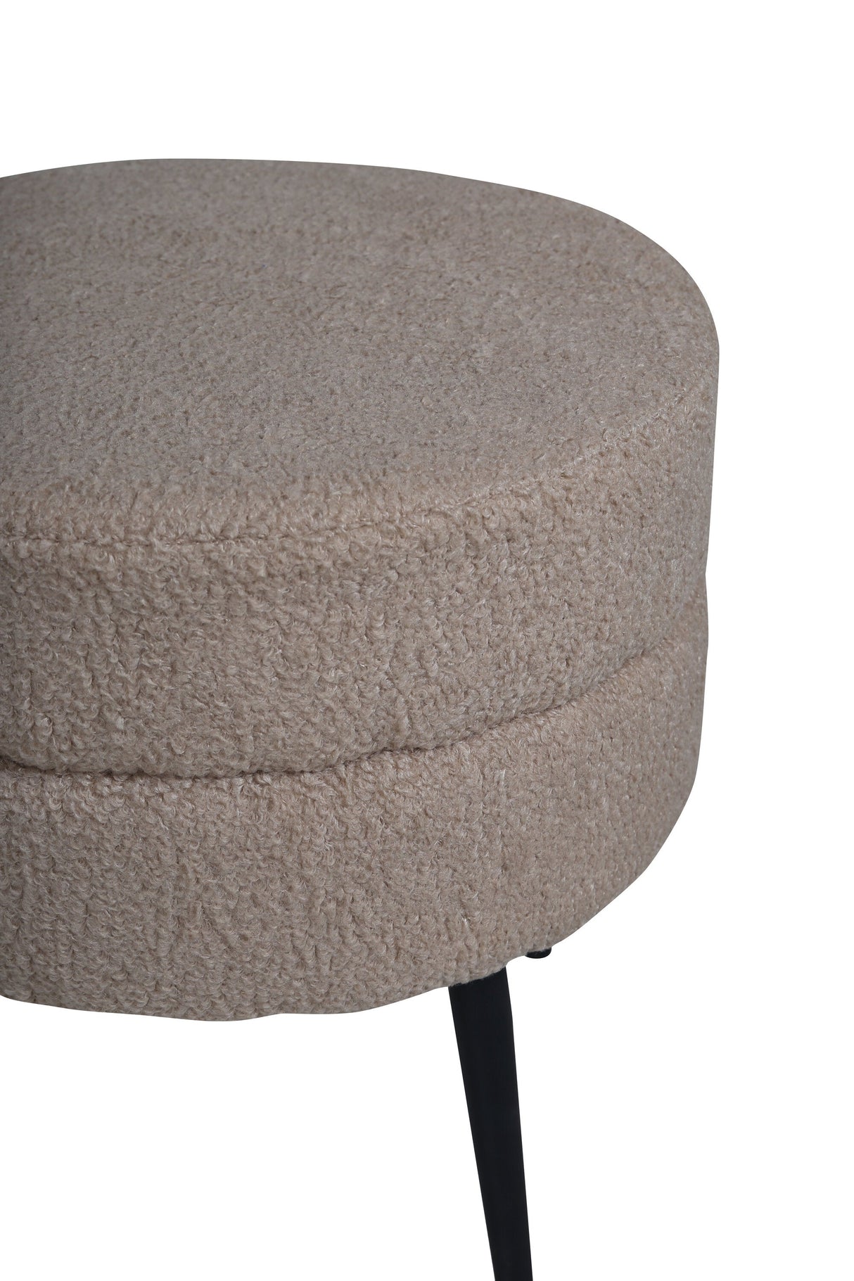 Pot Pouf - beige/Polyester - Teddy - Ottomane / Poufs - ALVAHOME