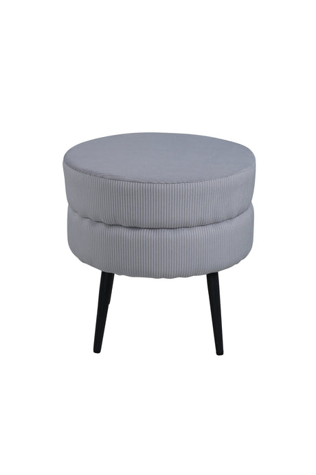 Pot Pouf - grau/Polyester - Kord - Ottomane / Poufs - ALVAHOME