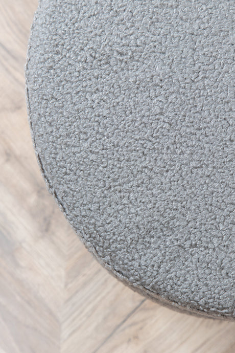 Pot Pouf - grau/Polyester - Teddy - Ottomane / Poufs - ALVAHOME