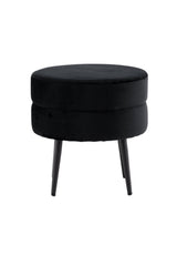 Pot Pouf - schwarz/Polyester - Samt - Ottomane / Poufs - ALVAHOME