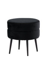 Pot Pouf - schwarz/Polyester - Samt - Ottomane / Poufs - ALVAHOME