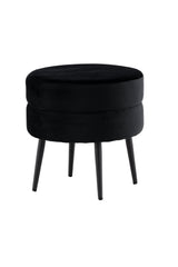 Pot Pouf - schwarz/Polyester - Samt - Ottomane / Poufs - ALVAHOME