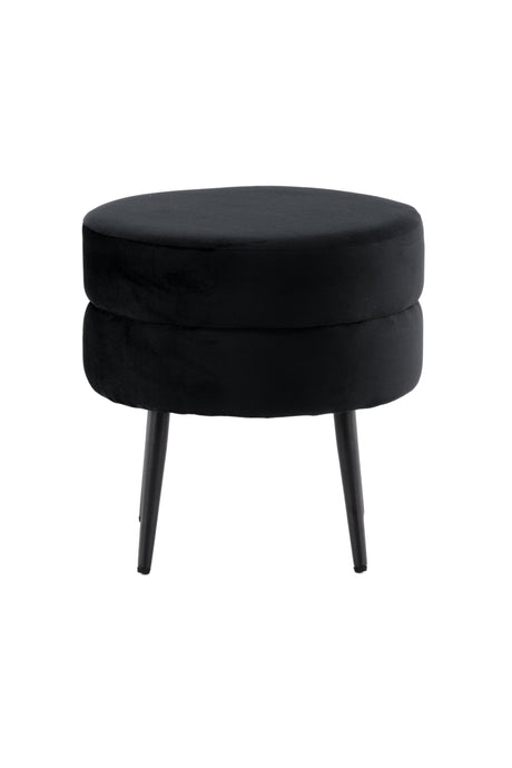 Pot Pouf - schwarz/Polyester - Samt - Ottomane / Poufs - ALVAHOME