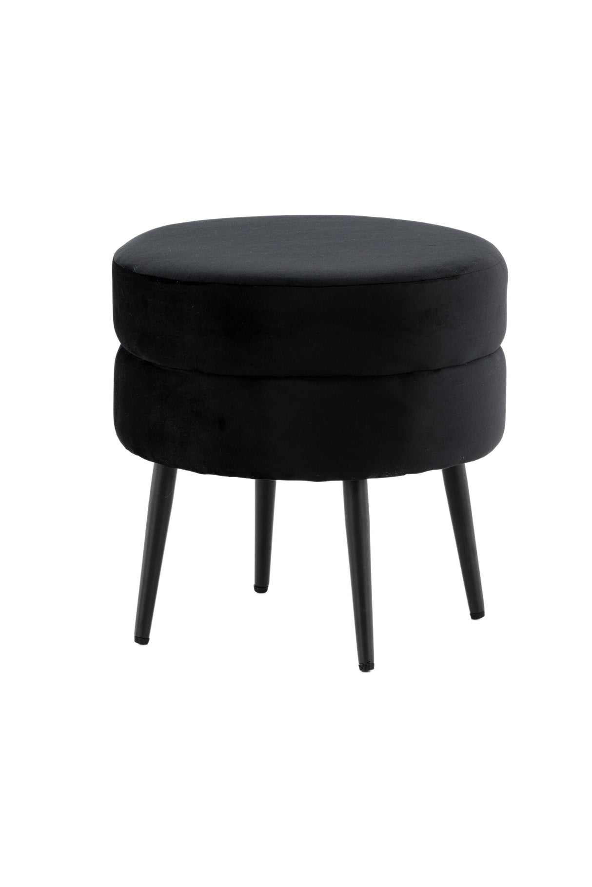 Pot Pouf - schwarz/Polyester - Samt - Ottomane / Poufs - ALVAHOME