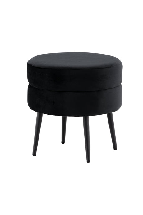 Pot Pouf - schwarz/Polyester - Samt - Ottomane / Poufs - ALVAHOME