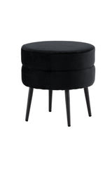 Pot Pouf - schwarz/Polyester - Samt - Ottomane / Poufs - ALVAHOME