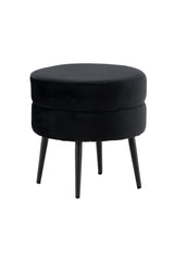 Pot Pouf - schwarz/Polyester - Samt - Ottomane / Poufs - ALVAHOME