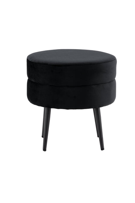 Pot Pouf - schwarz/Polyester - Samt - Ottomane / Poufs - ALVAHOME