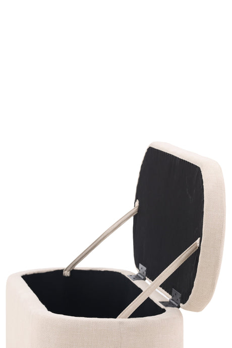 Potenza Ottoman - off - white/MDF - Ottomane / Poufs - ALVAHOME
