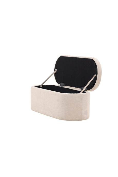 Potenza Ottoman - off - white/MDF - Ottomane / Poufs - ALVAHOME