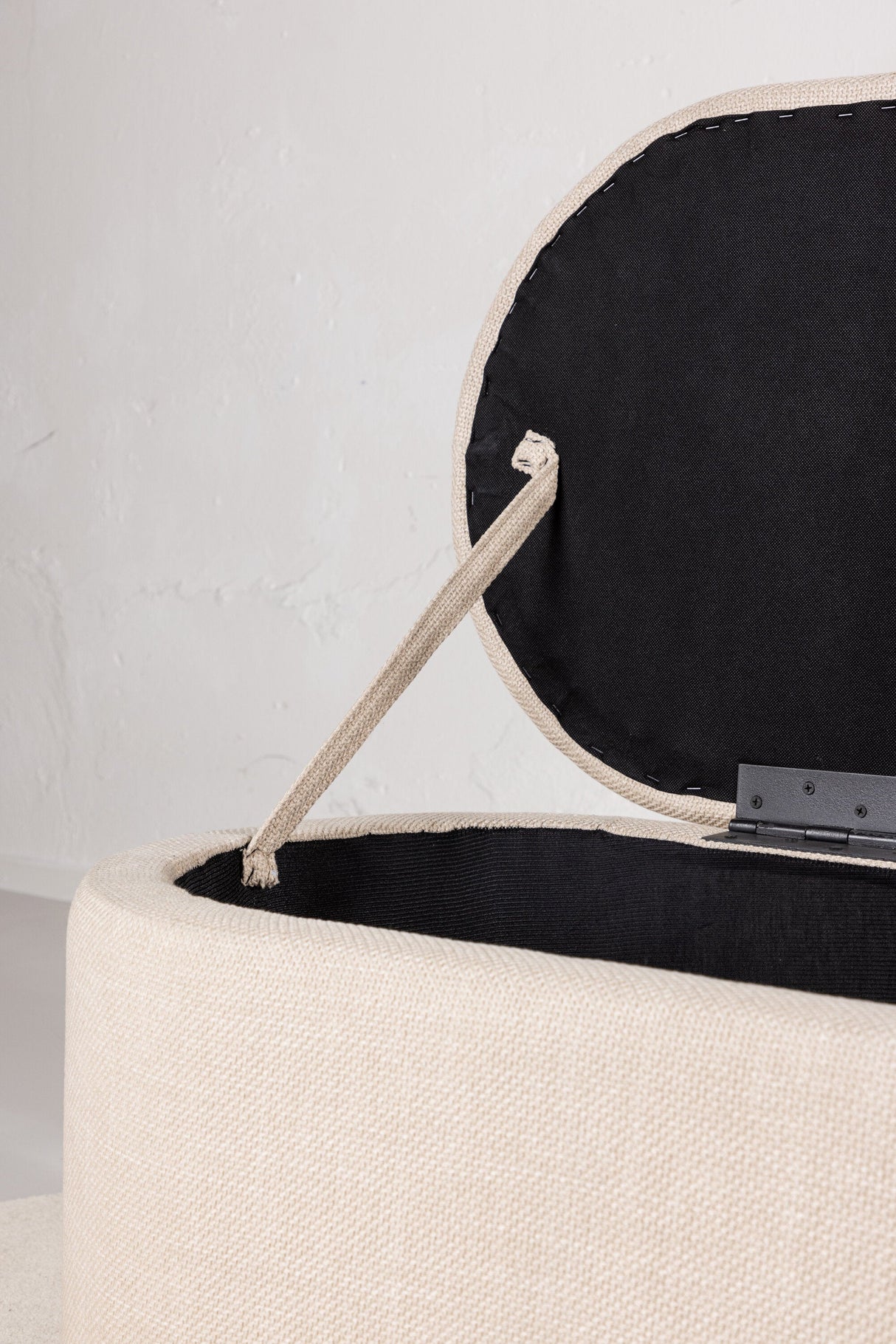 Potenza Ottoman - off - white/MDF - Ottomane / Poufs - ALVAHOME