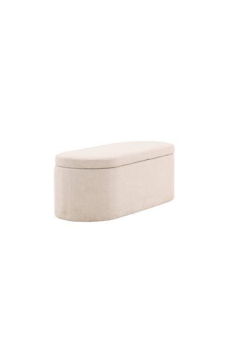 Potenza Ottoman - off - white/MDF - Ottomane / Poufs - ALVAHOME