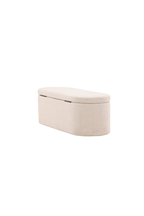 Potenza Ottoman - off - white/MDF - Ottomane / Poufs - ALVAHOME