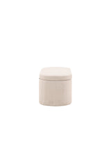 Potenza Ottoman - off - white/MDF - Ottomane / Poufs - ALVAHOME