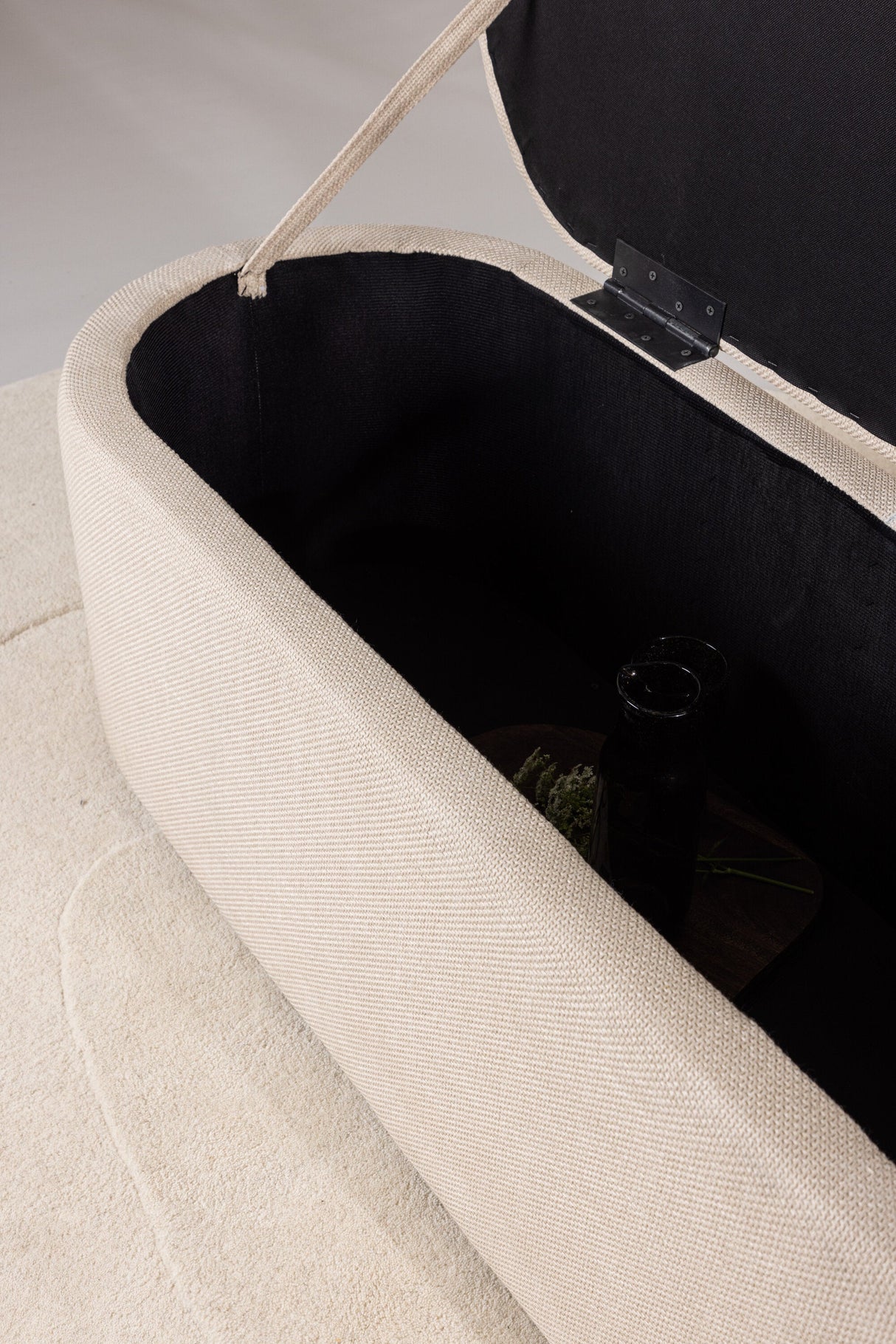 Potenza Ottoman - off - white/MDF - Ottomane / Poufs - ALVAHOME
