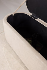 Potenza Ottoman - off - white/MDF - Ottomane / Poufs - ALVAHOME