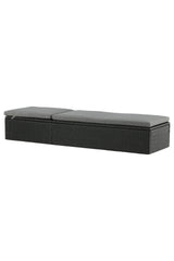 Quad Outdoor Sun - Lounge - schwarz/Weidengeflecht - Outdoor Sun - Lounges - ALVAHOME