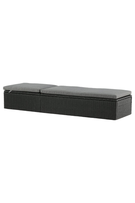 Quad Outdoor Sun - Lounge - schwarz/Weidengeflecht - Outdoor Sun - Lounges - ALVAHOME