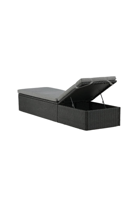 Quad Outdoor Sun - Lounge - schwarz/Weidengeflecht - Outdoor Sun - Lounges - ALVAHOME