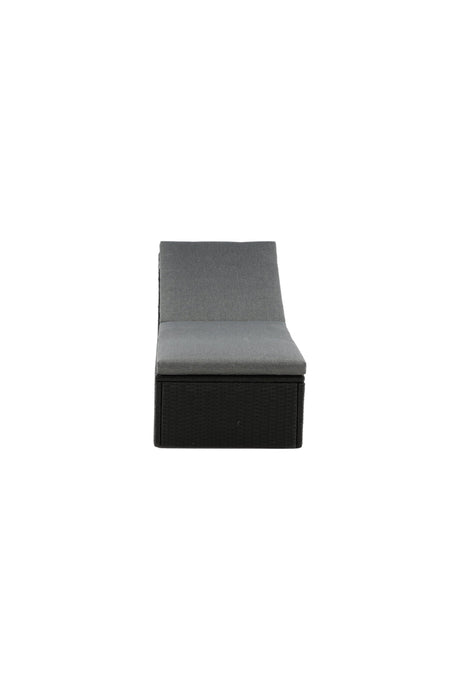 Quad Outdoor Sun - Lounge - schwarz/Weidengeflecht - Outdoor Sun - Lounges - ALVAHOME