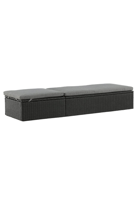 Quad Outdoor Sun - Lounge - schwarz/Weidengeflecht - Outdoor Sun - Lounges - ALVAHOME