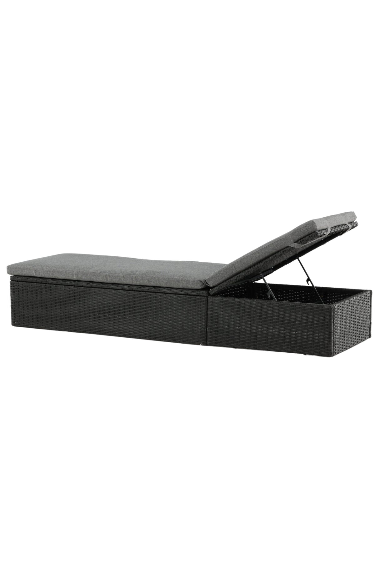 Quad Outdoor Sun - Lounge - schwarz/Weidengeflecht - Outdoor Sun - Lounges - ALVAHOME