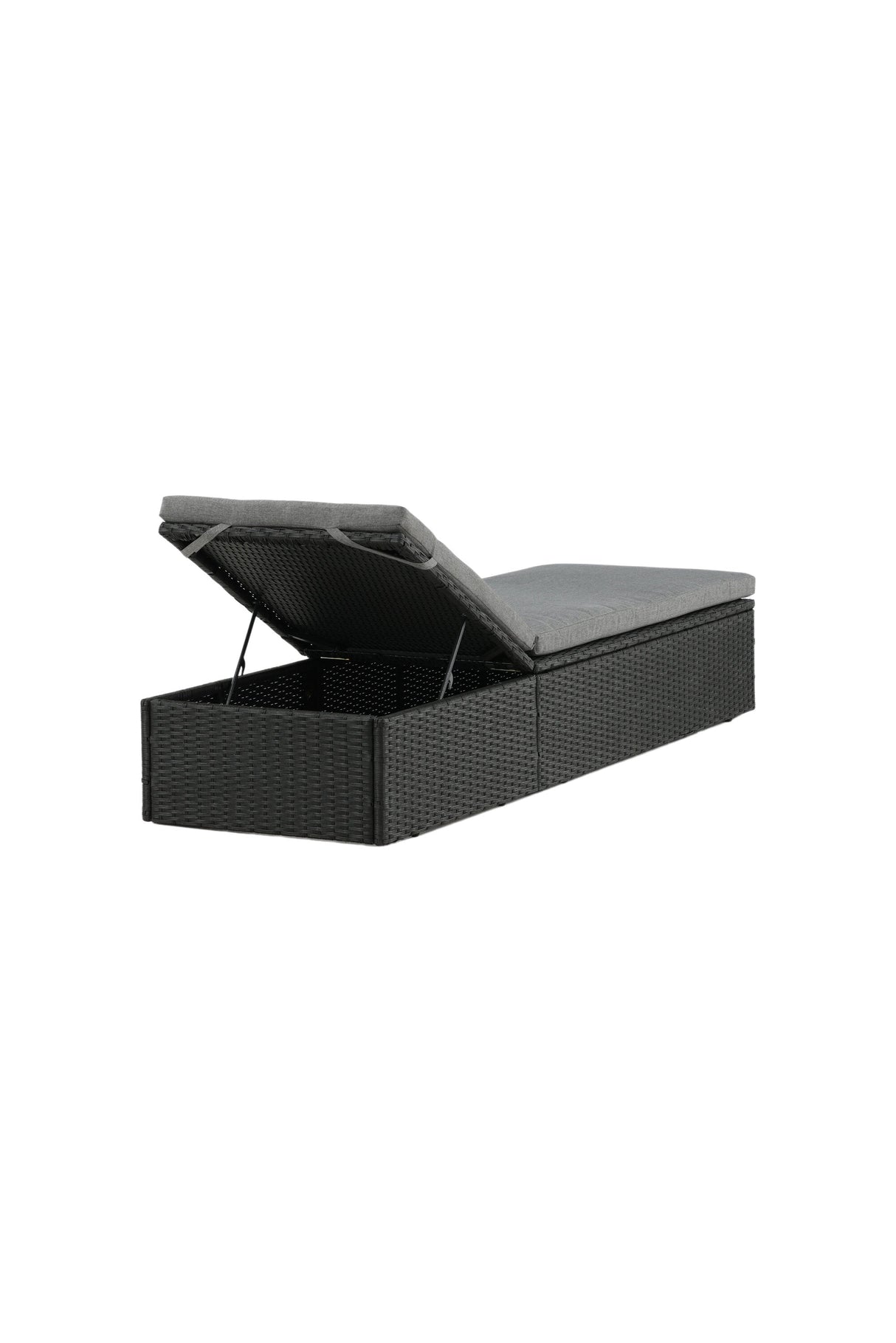 Quad Outdoor Sun - Lounge - schwarz/Weidengeflecht - Outdoor Sun - Lounges - ALVAHOME
