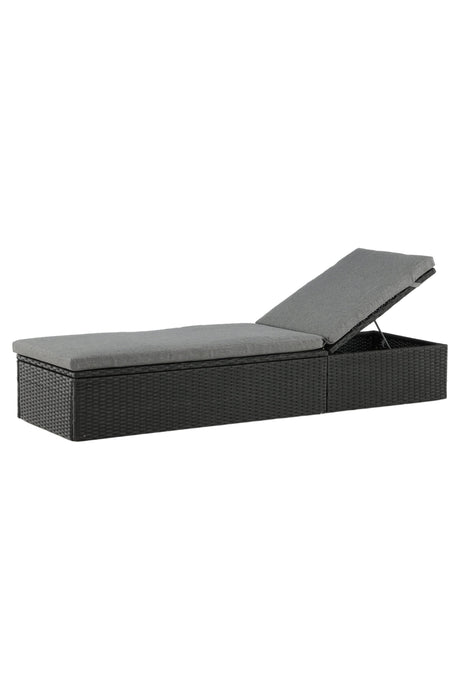 Quad Outdoor Sun - Lounge - schwarz/Weidengeflecht - Outdoor Sun - Lounges - ALVAHOME
