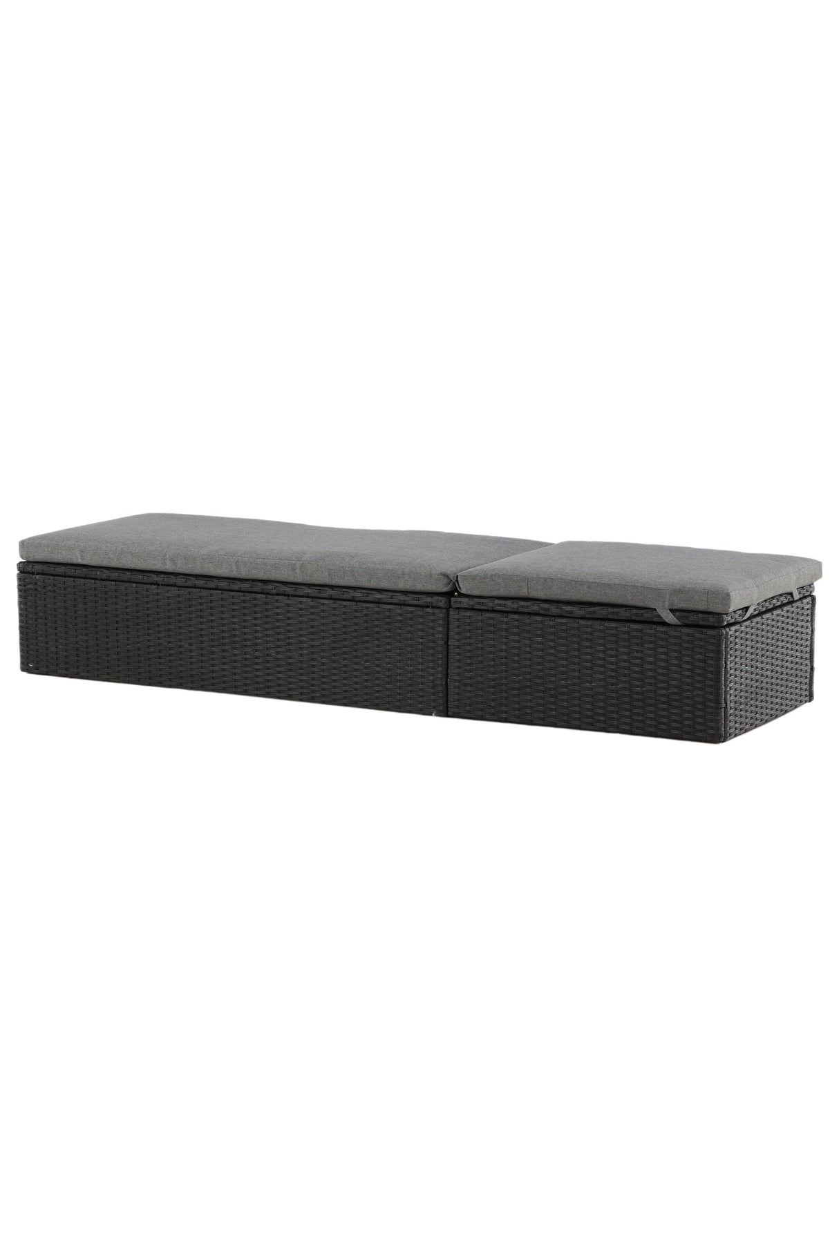 Quad Outdoor Sun - Lounge - schwarz/Weidengeflecht - Outdoor Sun - Lounges - ALVAHOME