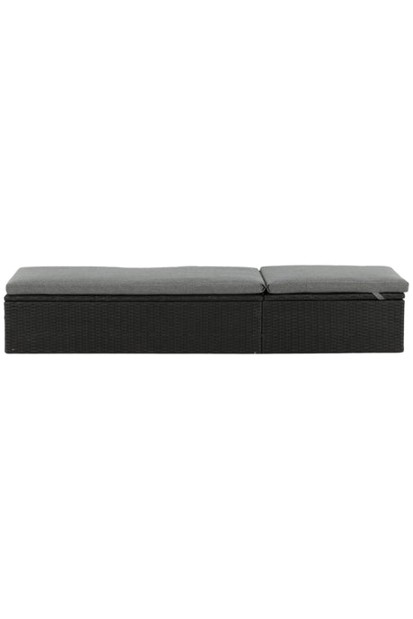 Quad Outdoor Sun - Lounge - schwarz/Weidengeflecht - Outdoor Sun - Lounges - ALVAHOME