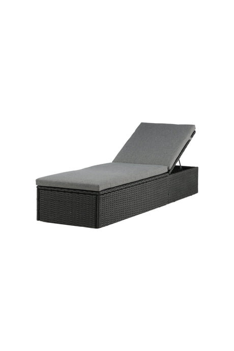 Quad Outdoor Sun - Lounge - schwarz/Weidengeflecht - Outdoor Sun - Lounges - ALVAHOME