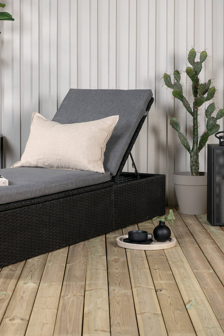 Quad Outdoor Sun - Lounge - schwarz/Weidengeflecht - Outdoor Sun - Lounges - ALVAHOME