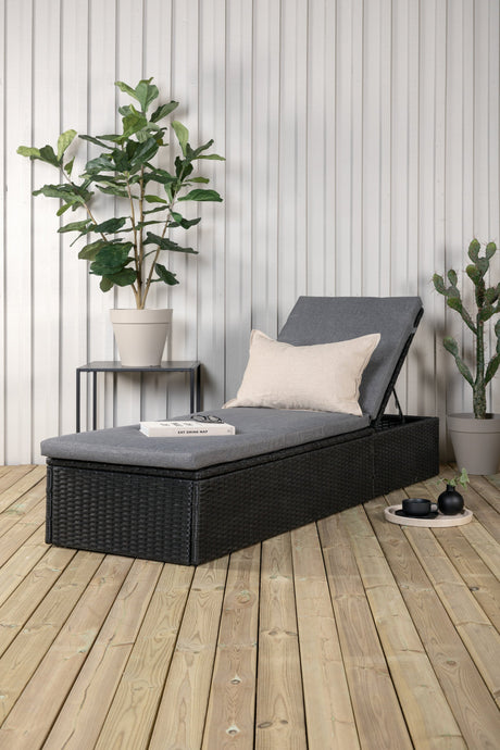 Quad Outdoor Sun - Lounge - schwarz/Weidengeflecht - Outdoor Sun - Lounges - ALVAHOME