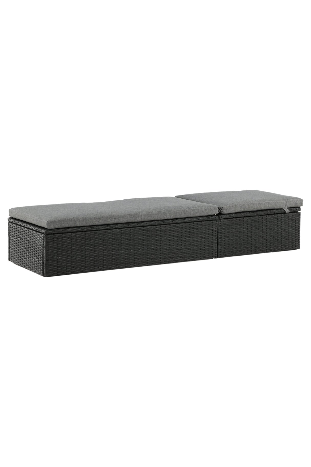 Quad Outdoor Sun - Lounge - schwarz/Weidengeflecht - Outdoor Sun - Lounges - ALVAHOME