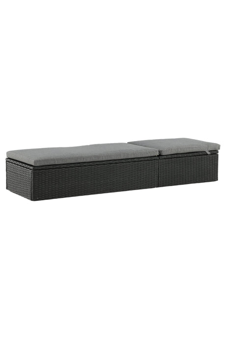 Quad Outdoor Sun - Lounge - schwarz/Weidengeflecht - Outdoor Sun - Lounges - ALVAHOME