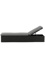 Quad Outdoor Sun - Lounge - schwarz/Weidengeflecht - Outdoor Sun - Lounges - ALVAHOME
