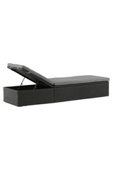 Quad Outdoor Sun - Lounge - schwarz/Weidengeflecht - Outdoor Sun - Lounges - ALVAHOME