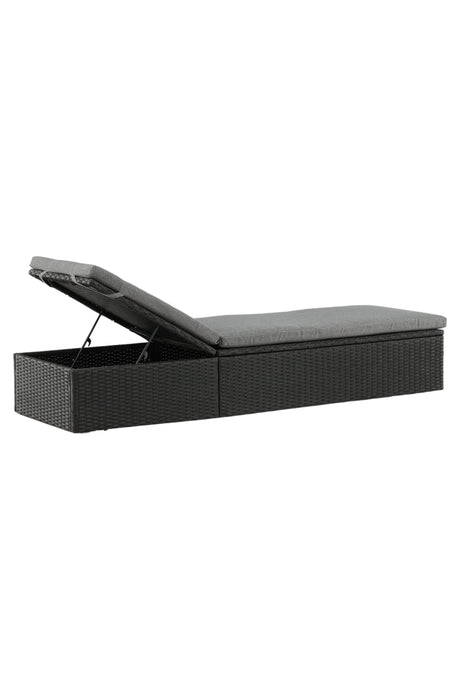 Quad Outdoor Sun - Lounge - schwarz/Weidengeflecht - Outdoor Sun - Lounges - ALVAHOME