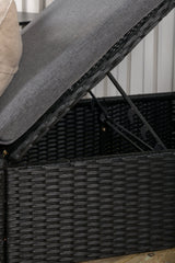 Quad Outdoor Sun - Lounge - schwarz/Weidengeflecht - Outdoor Sun - Lounges - ALVAHOME