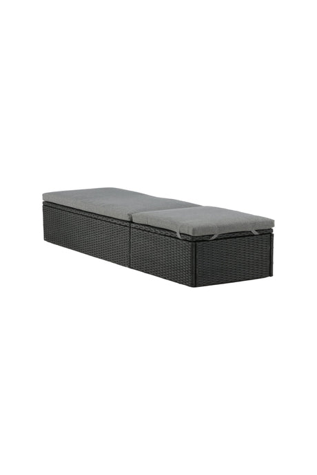 Quad Outdoor Sun - Lounge - schwarz/Weidengeflecht - Outdoor Sun - Lounges - ALVAHOME
