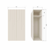Rain Kleiderschrank - staub/Kiefer [fsc] - Kleiderschränke - ALVAHOME