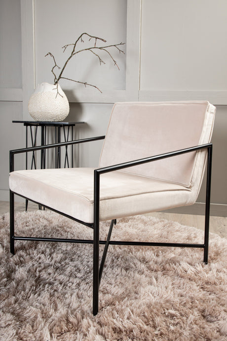 Rakel Sessel - beige/Polyester - Samt - Sessel - ALVAHOME