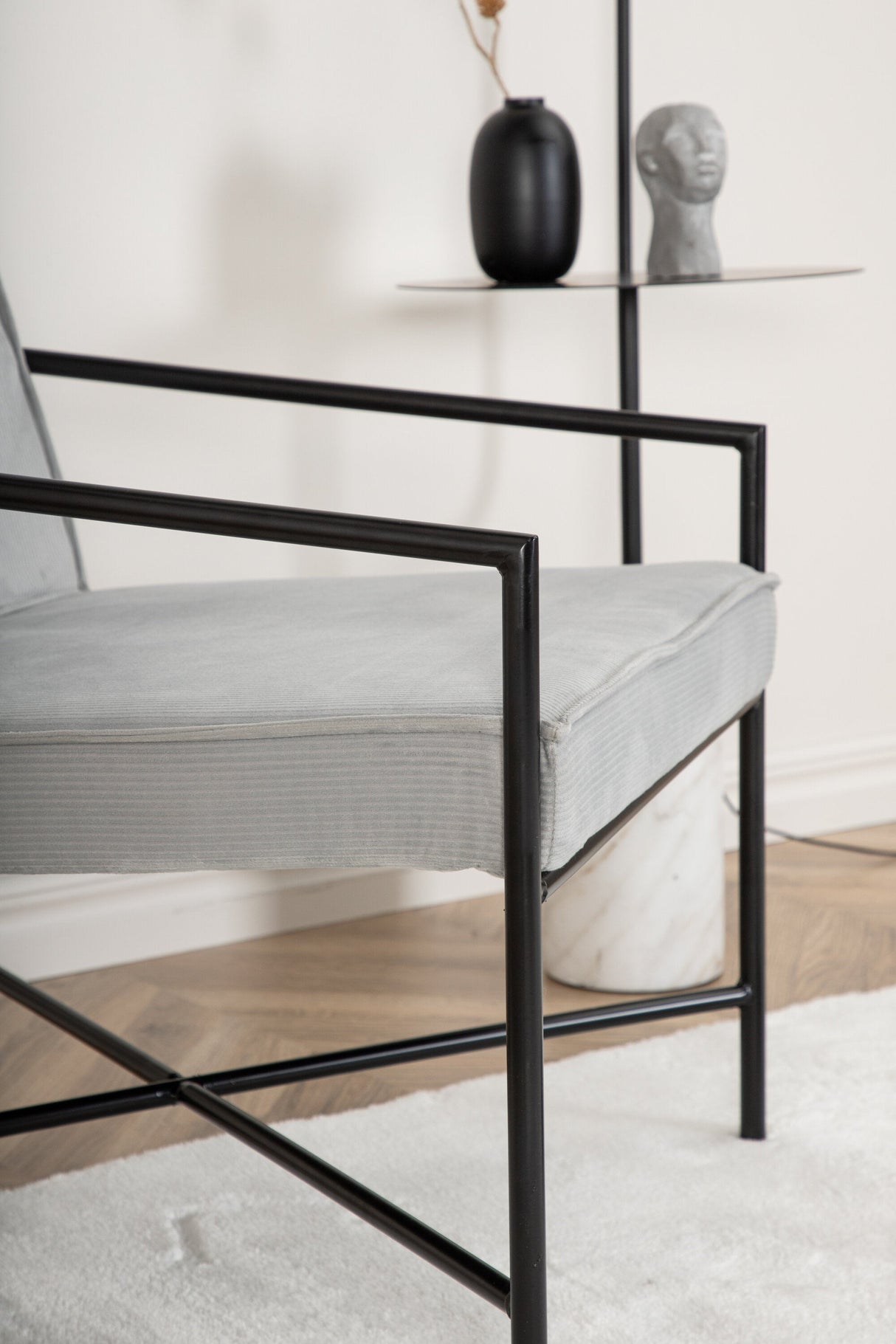 Rakel Sessel - grau/Polyester - Kord - Sessel - ALVAHOME