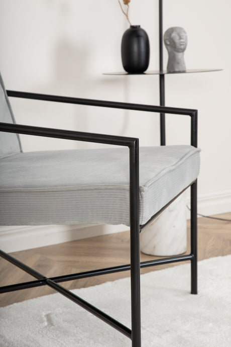 Rakel Sessel - grau/Polyester - Kord - Sessel - ALVAHOME