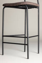 Ralf Barhocker - braun/Stahl - Barhocker - ALVAHOME
