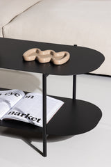 Recife Couchtisch - schwarz/Stahl - Couchtische - ALVAHOME