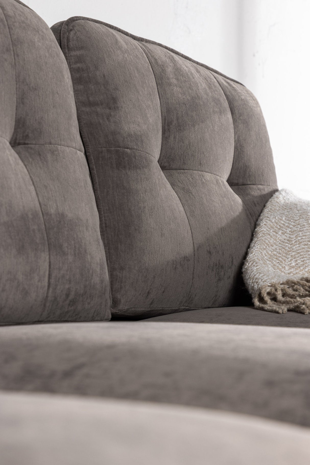 Remis 3 - Sitzer Sofa - dunkelgrau/Polyester - 3 - Sitzer Sofas - ALVAHOME