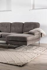 Remis 3 - Sitzer Sofa - dunkelgrau/Polyester - 3 - Sitzer Sofas - ALVAHOME
