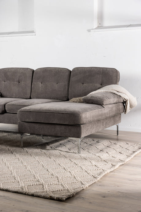 Remis 3 - Sitzer Sofa - dunkelgrau/Polyester - 3 - Sitzer Sofas - ALVAHOME